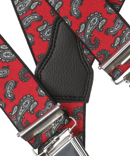 Design suspenders with clips | Red