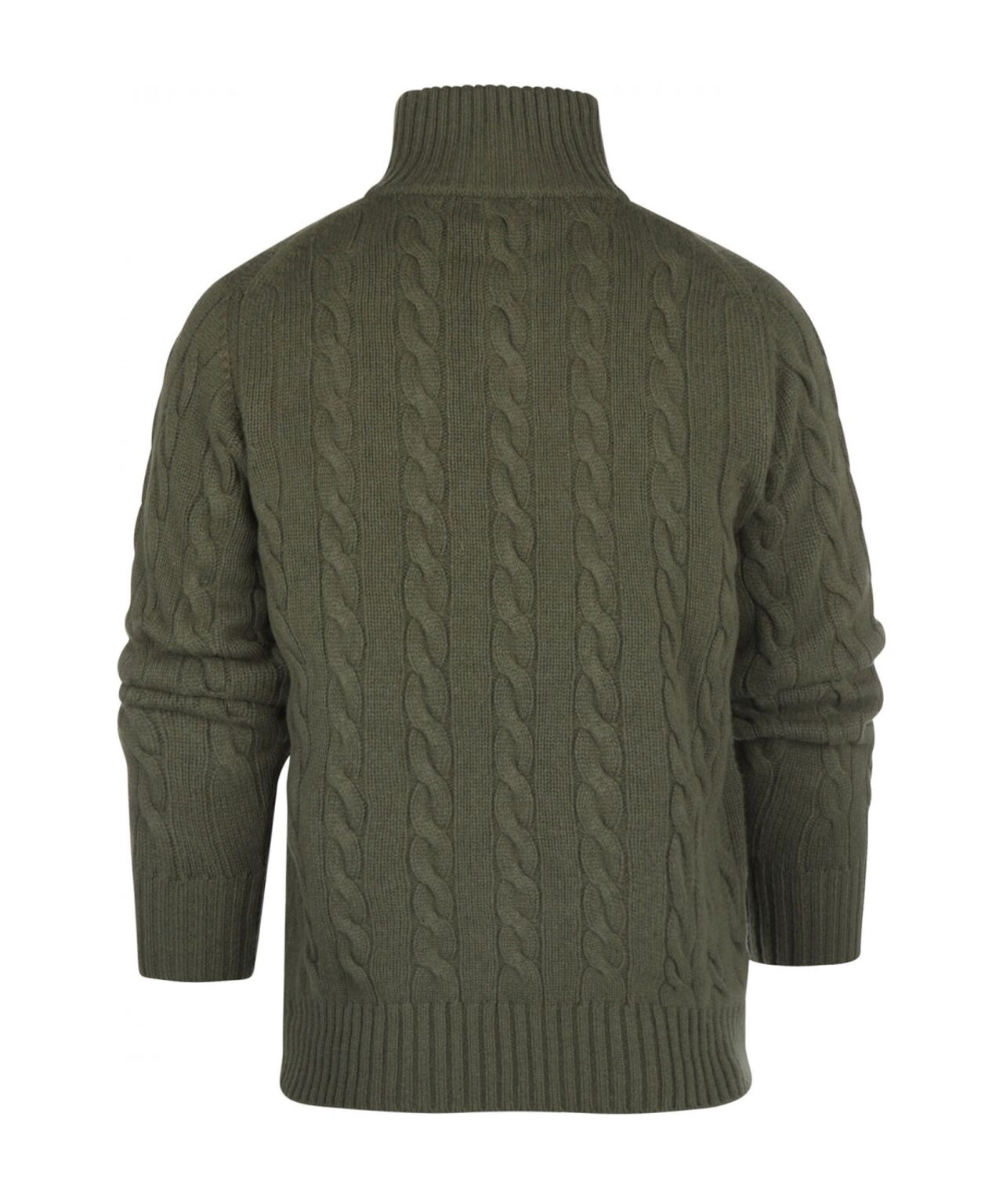 Sweater polo cashmere merino wool | Green