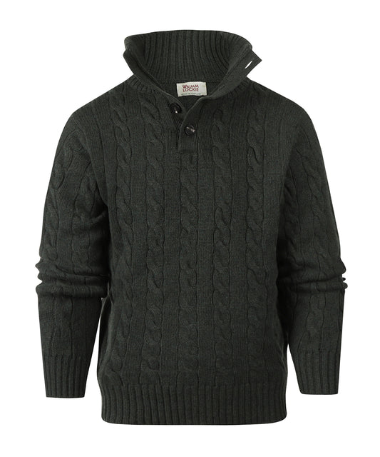 Polo-Pullover aus Kaschmir-Merinowolle | Grün
