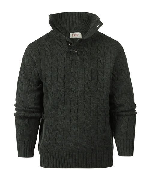 Pullover polo cashmere merino wol | Groen