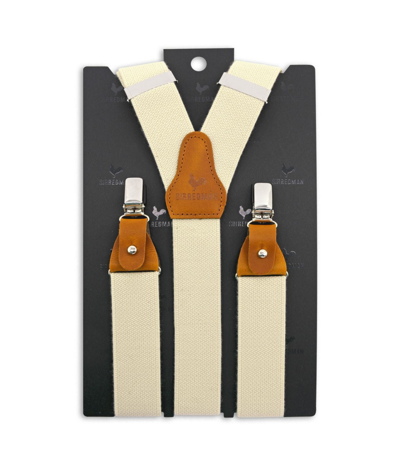 Luxe Bretels Clip/Leer | Ecru