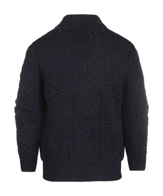 Irische Zopfstrickjacke | Marineblau
