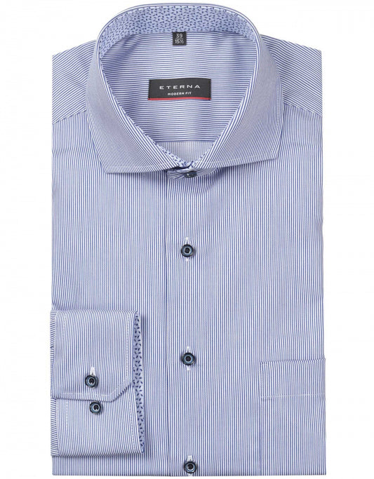 Kariertes Button-Down-Hemd | Blau