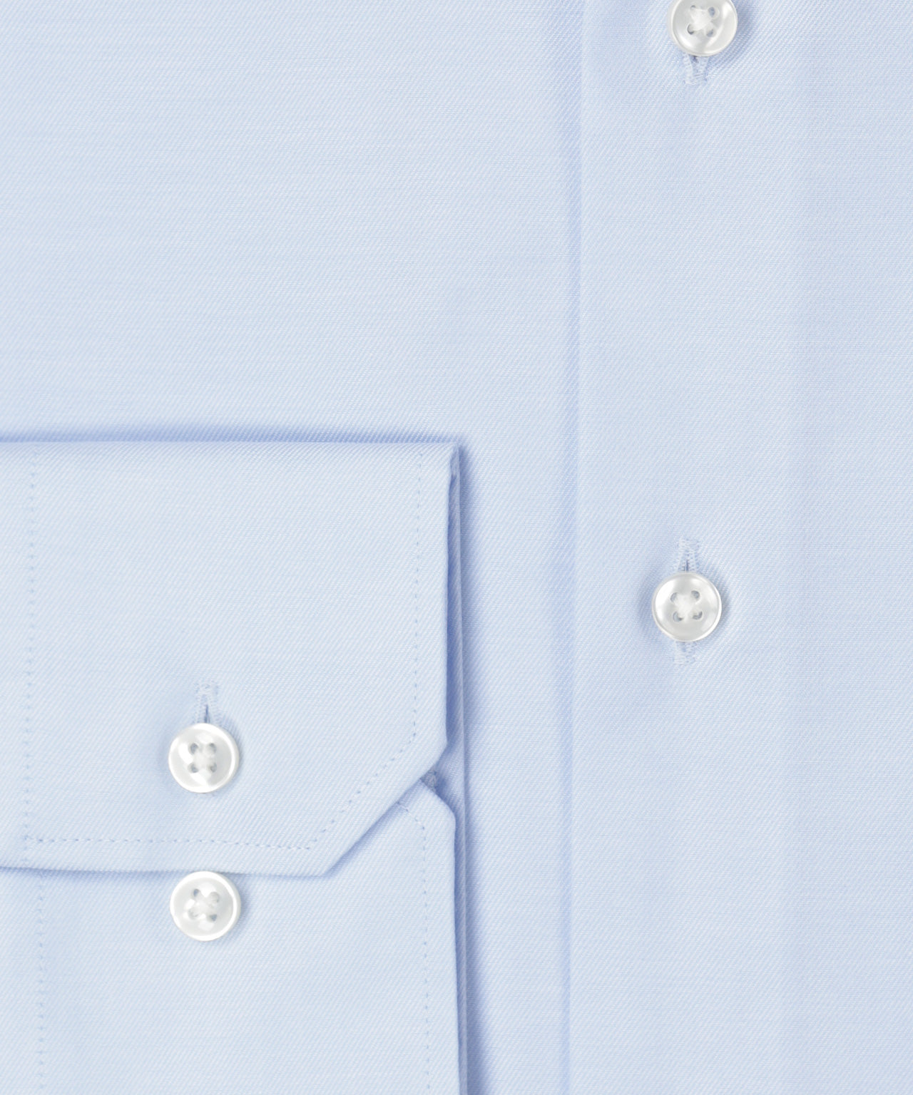 Shirt katoen SW | Lichtblauw Wit Boord