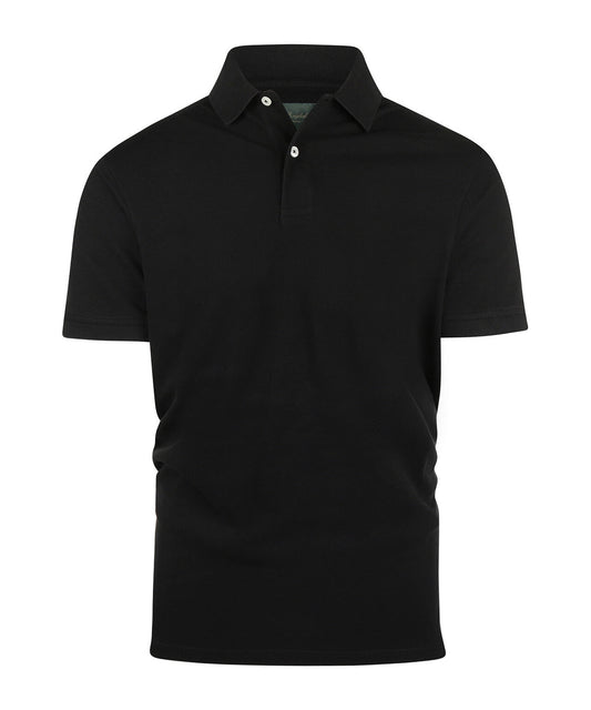 Kurzärmeliges Piqué-Poloshirt | Schwarz