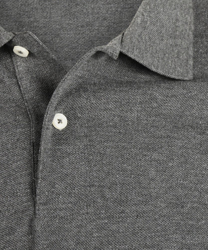Kurzärmeliges Piqué-Poloshirt | Anthrazitgrau