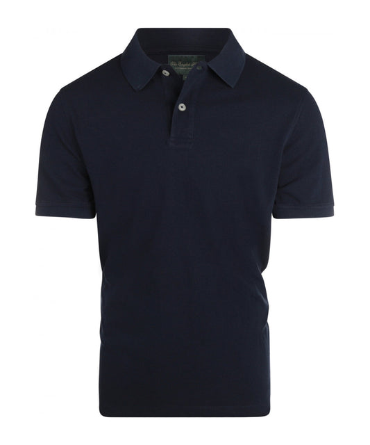 Kurzärmeliges Piqué-Poloshirt | Marineblau