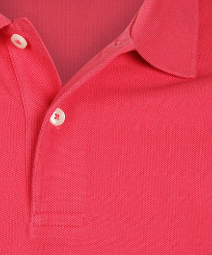Kurzärmeliges Piqué-Poloshirt | Rot