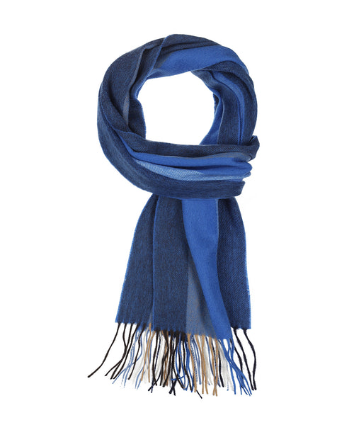 Sjaal Wol en Cashmere 30X190 | Blauw