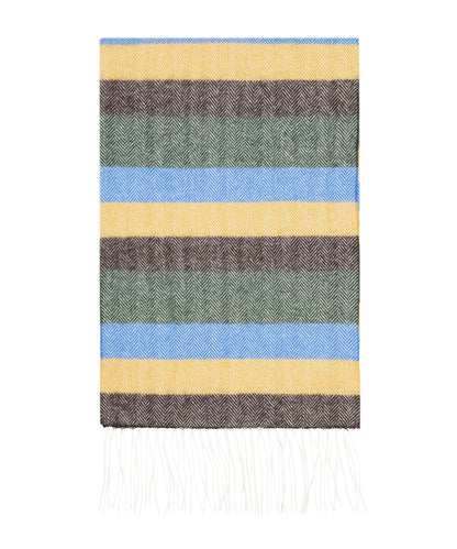 Sjaal 100% Wol | Groen Geel Blauw