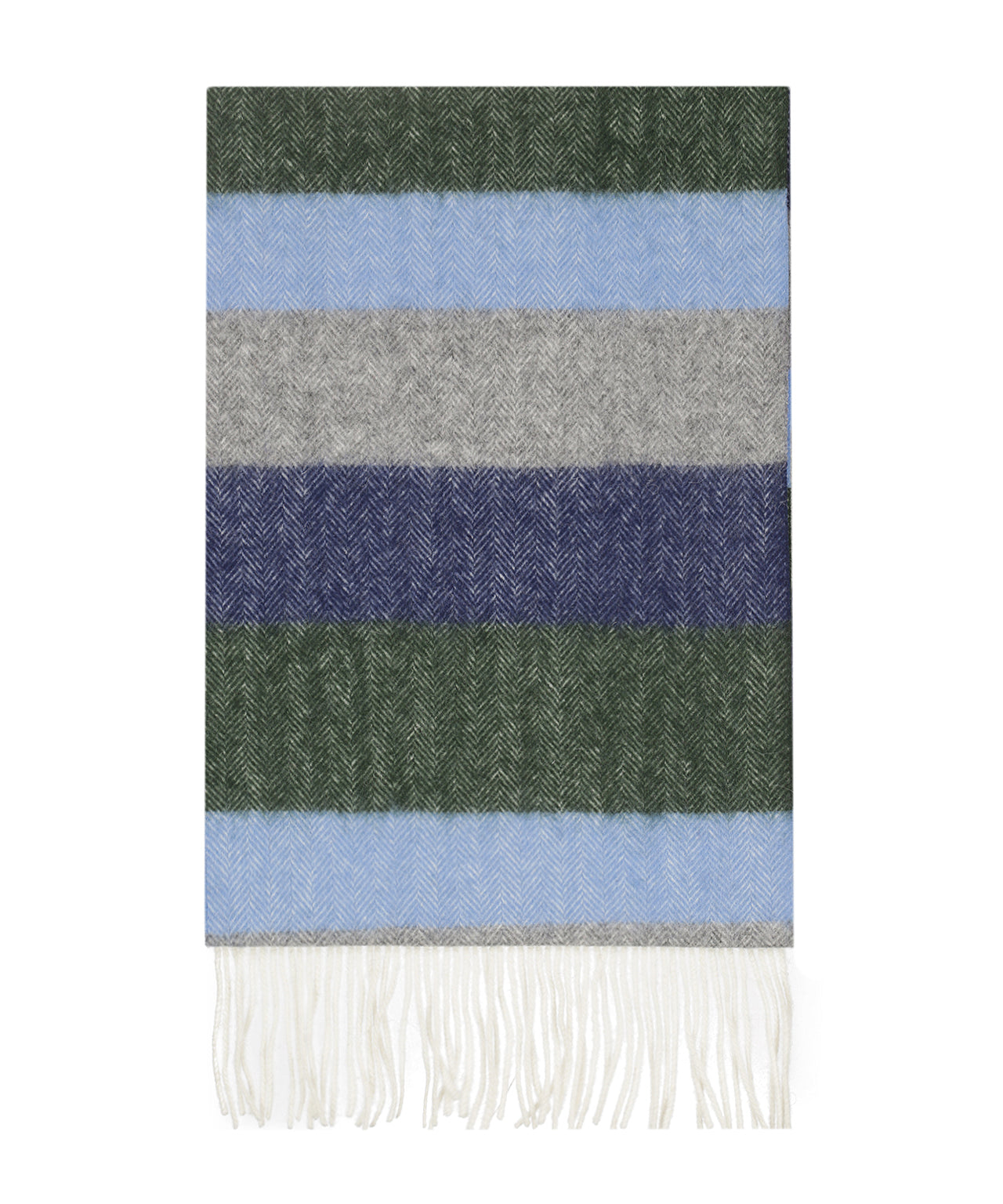 Sjaal 100% Wol | Groen Grijs Blauw