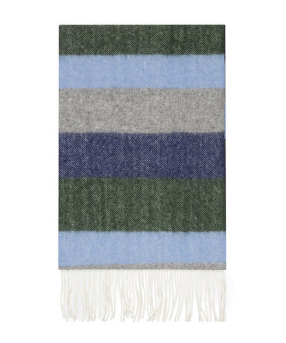 Sjaal 100% Wol | Groen Grijs Blauw