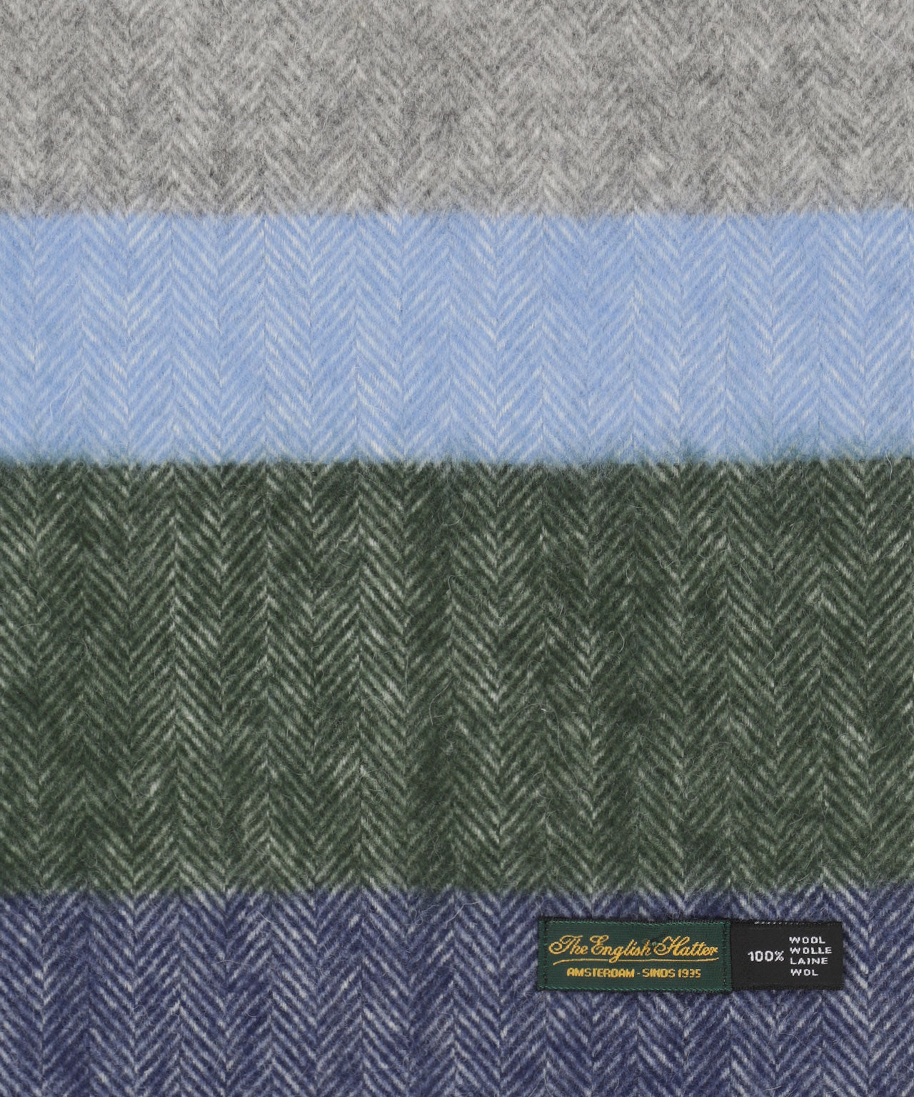 Sjaal 100% Wol | Groen Grijs Blauw