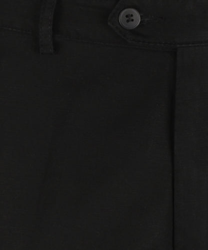 Chino Derby Leinen und Baumwolle | Schwarz