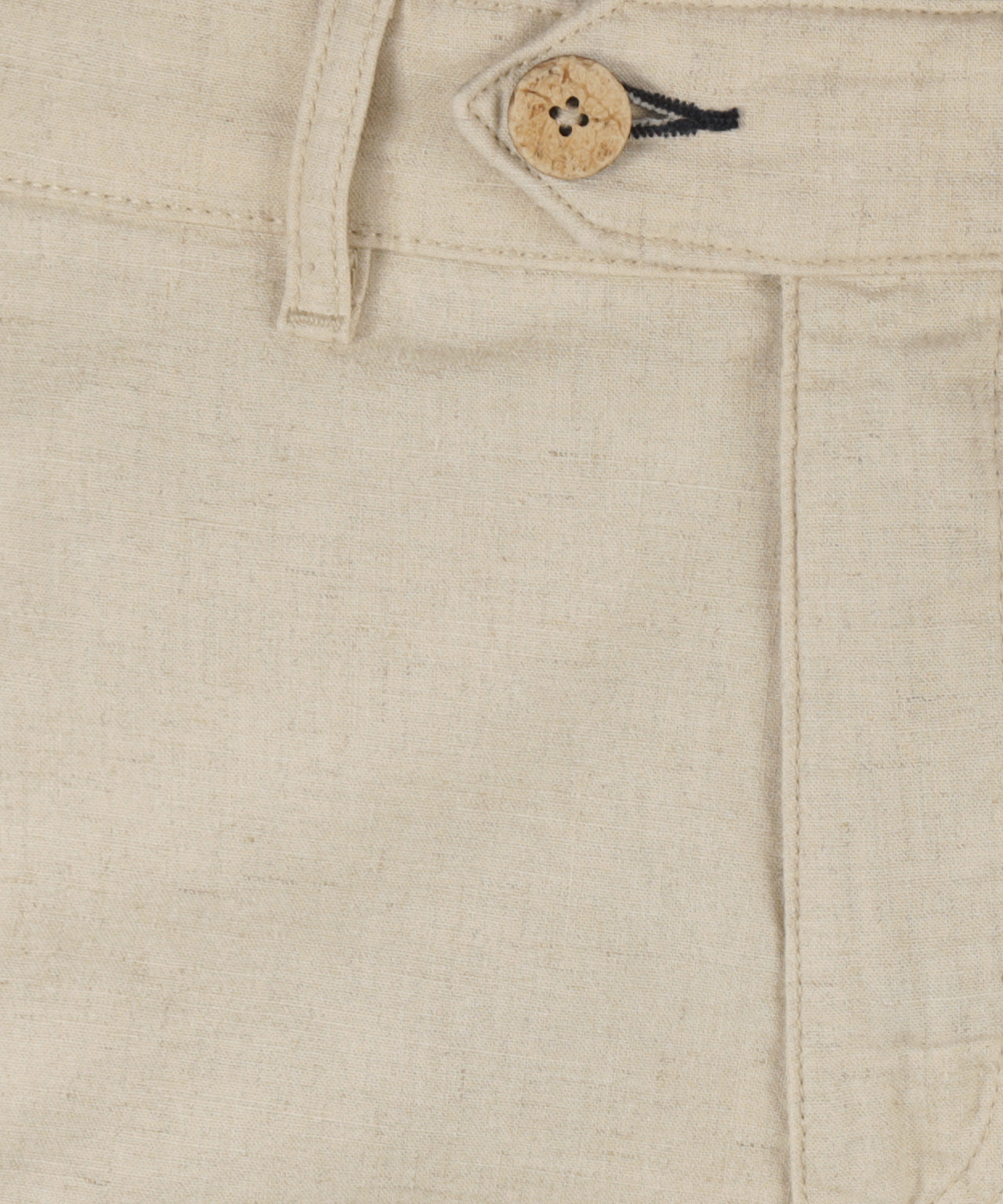 Derby Linnen/Katoen Pantalon | Licht Beige
