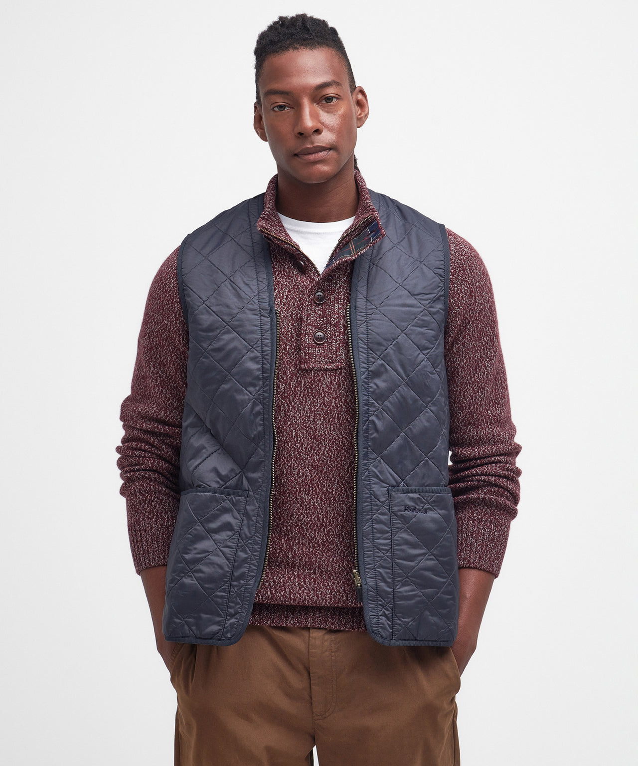 Barbour Polarquilt Zip-in Liner Bodywarmer | Marineblau