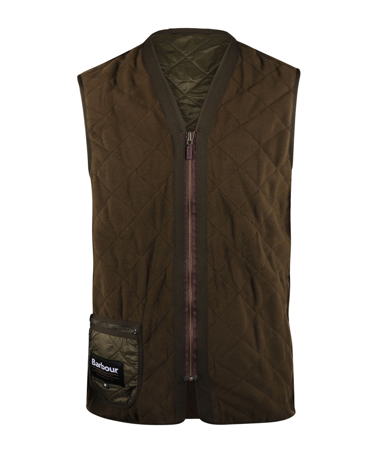 Barbour Polarquilt Zip-in Liner Bodywarmer | Oliv