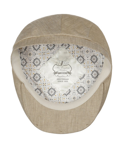 Klassieke Cap | Beige Herringbone Fijn