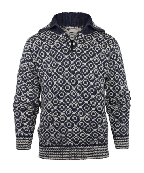 Sweater Svalbard high zip | Navy Blue