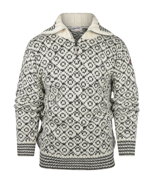 Sweater Svalbard high zip | White
