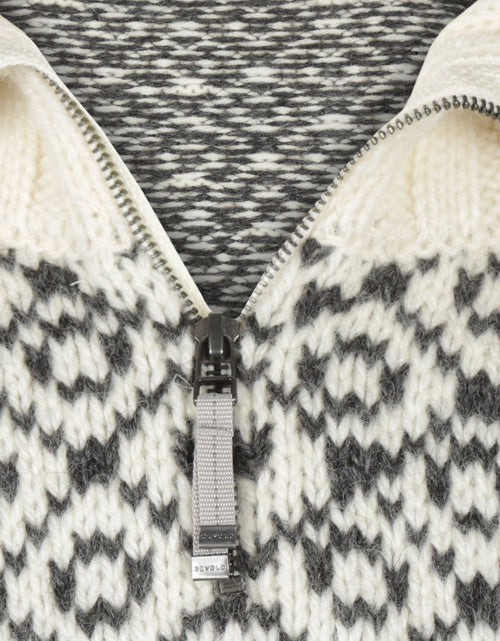 Sweater Svalbard high zip | White