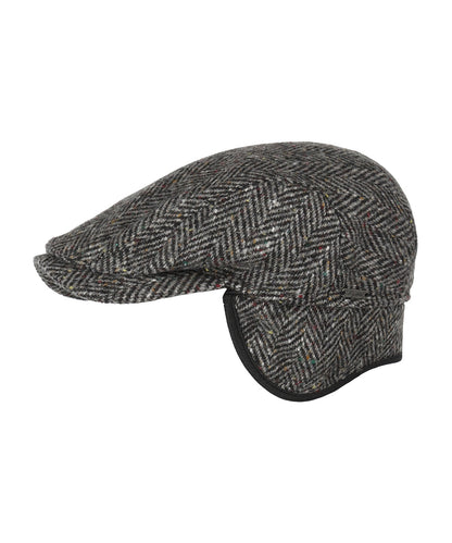 Tweed Cap | Zwart/Grijs herringbone