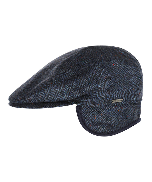 Tweed Cap with Earflaps | Blue
