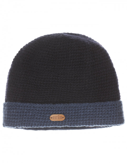 Mütze mit Wollfleece-Futter | Marineblau