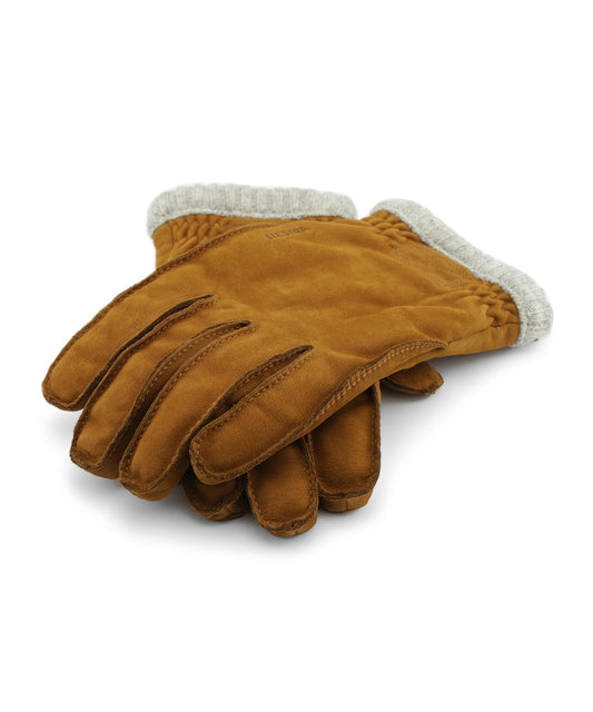 Handschuh aus weichem Nubukleder | Braun