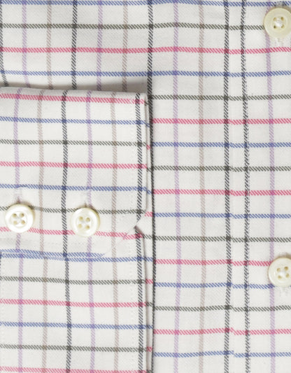 Shirt Katoen | Roze Blauw Ruit