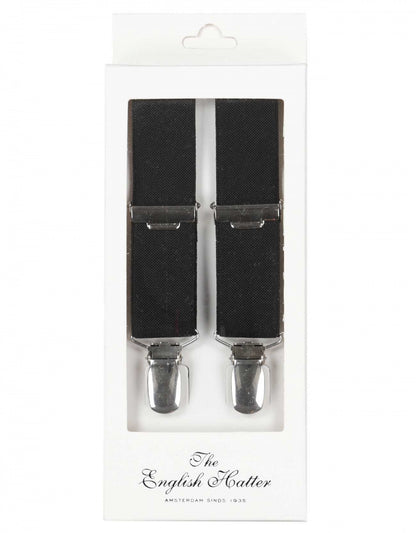 Narrow Braces with Clips | Black