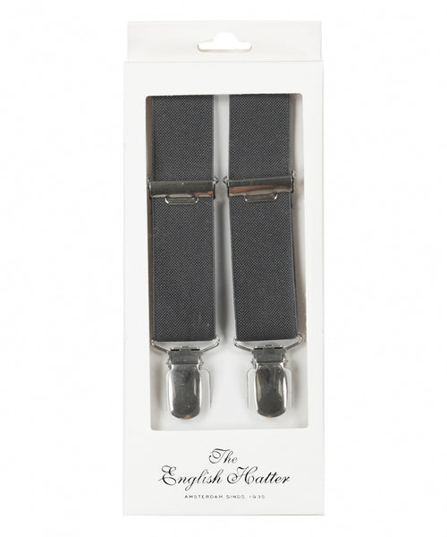 Narrow Braces with Clips | Anthracite Grey