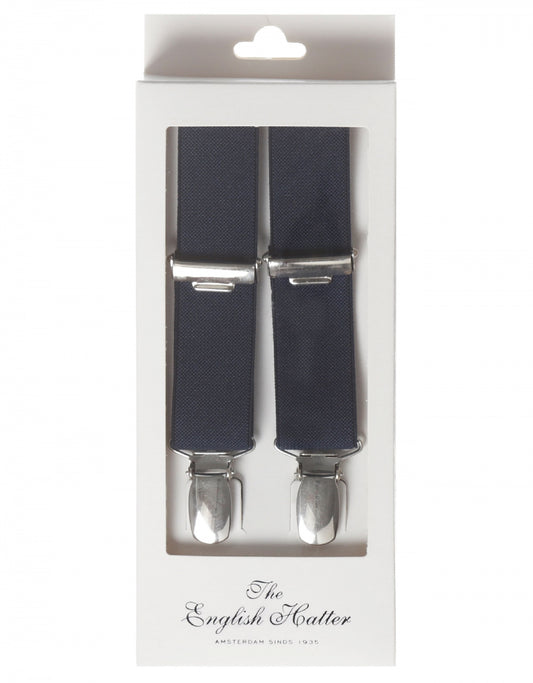 Schmale Zahnspange mit Clips | Marineblau