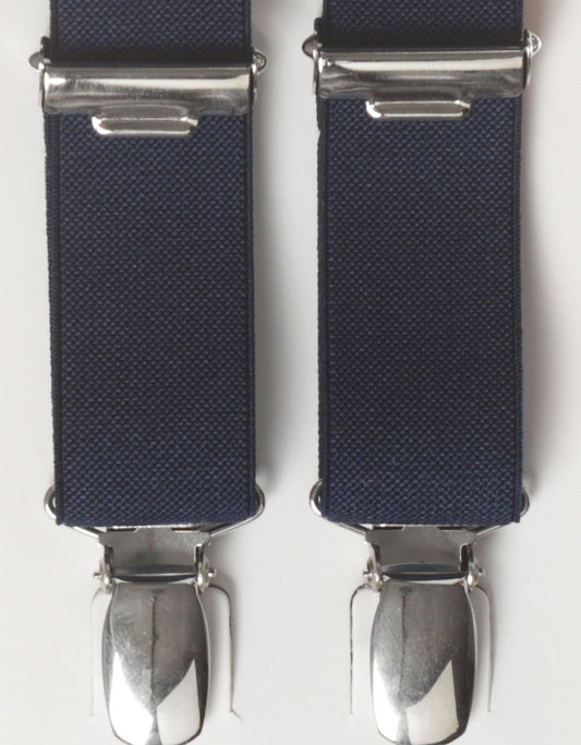 Schmale Zahnspange mit Clips | Marineblau