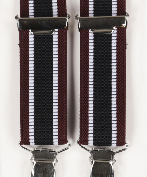 Narrow Braces with Clips | Red