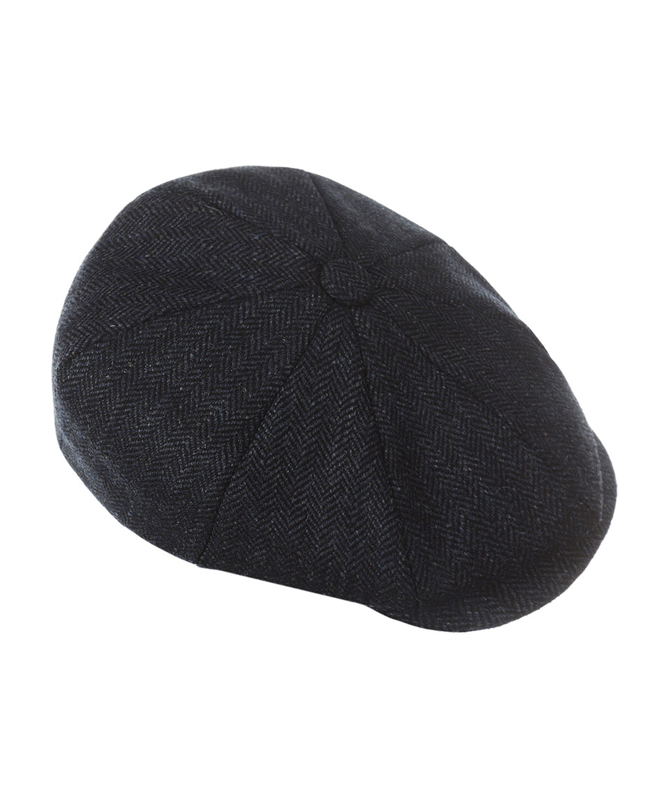 Baker boy Cap Tweed | Blue herringbone