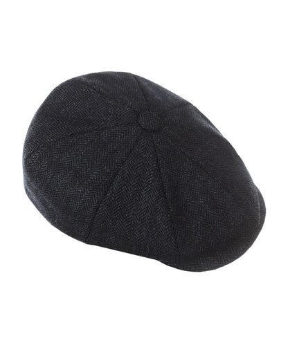Baker boy Cap Tweed | Blue herringbone