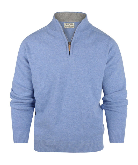 Reißverschluss am Pullover | Blau