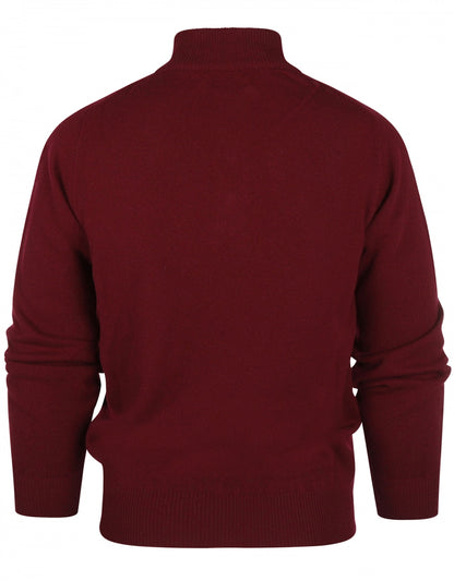 Pullover mit Reißverschluss | Bordeauxrot