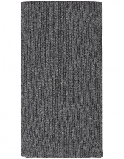 WL Cashmere Rib Scarf | Grey