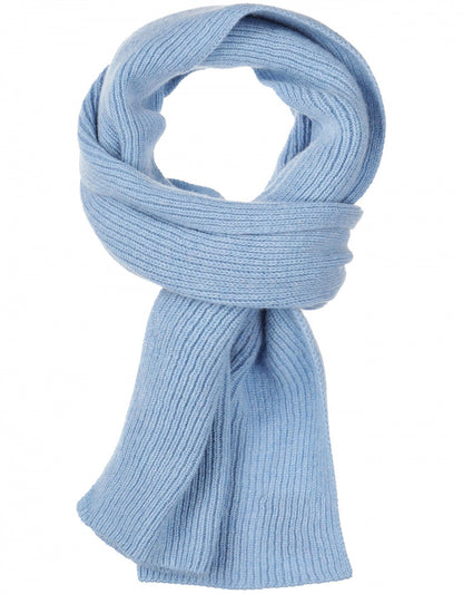 Cashmere Rib Sjaal | Hemel Blauw