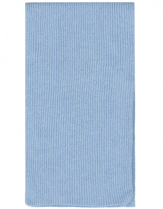Cashmere Rib Sjaal | Hemel Blauw