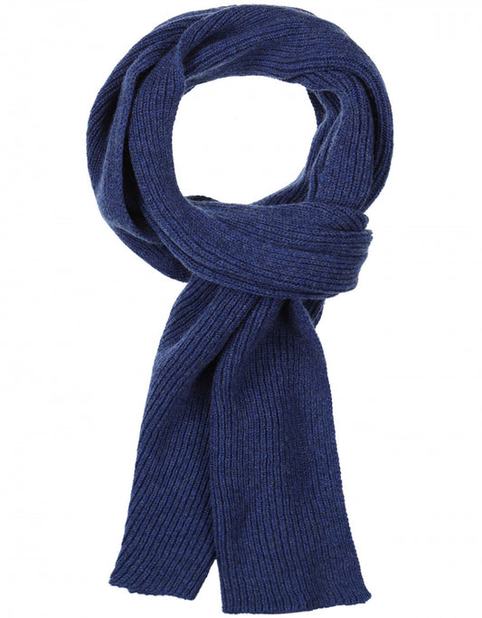 Cashmere Rib Sjaal | Midden Blauw