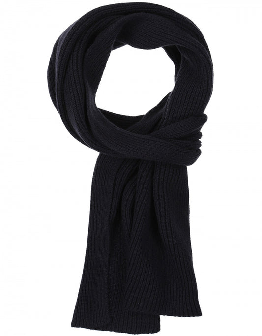 Cashmere Rib Sjaal | Navy Blauw