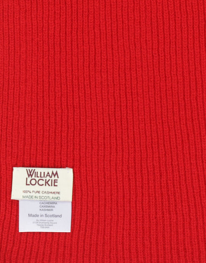 Cashmere Rib Sjaal | Fel rood
