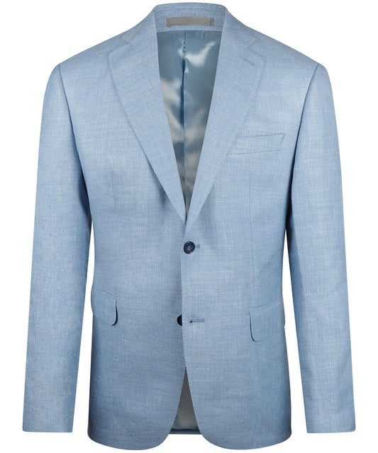 Blazer aus Seiden-Leinen-Woll-Mischgewebe | Blau