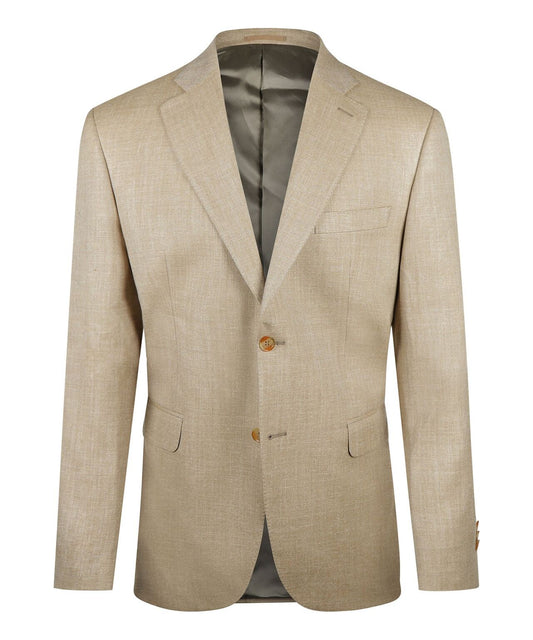 Blazer aus Seiden-Leinen-Woll-Mischgewebe | Braun