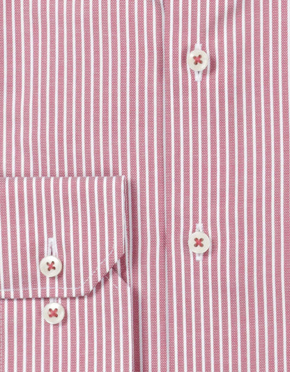 Shirt Katoen | Rood/Wit mini streep