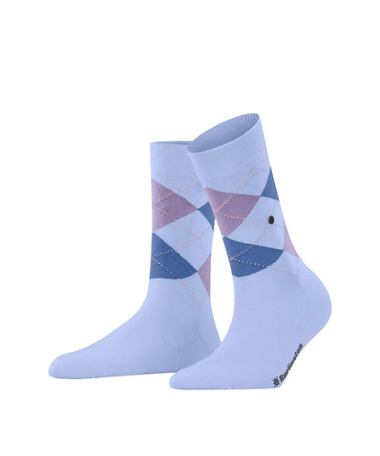 Covent Garden Sok | Sky/Plum/Blue diamond check