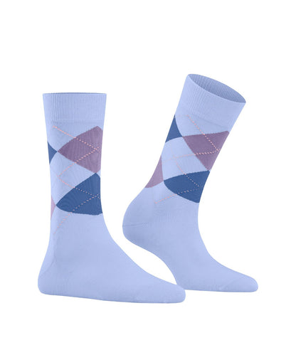 Covent Garden Sok | Sky/Plum/Blue diamond check